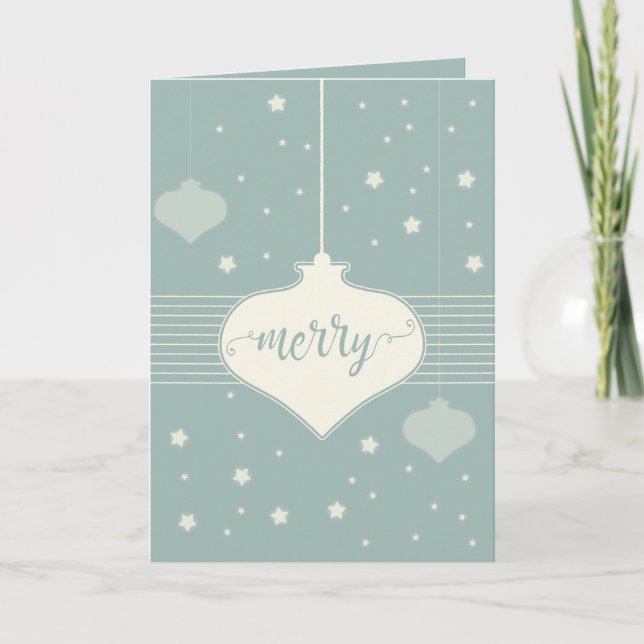 Modern & elegant Retro Frohe Weihnachtskarte Feiertagskarte (Vorderseite)