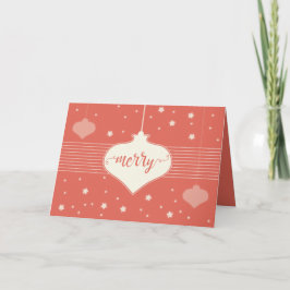 Modern & elegant Retro Frohe Weihnachtskarte Feiertagskarte