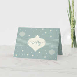 Modern & elegant Retro "Merry" Weihnachtskarte Feiertagskarte