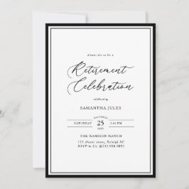 Modern Elegant Script Retirement Celebration Einladung