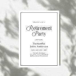 Modern Elegant Script Retirement Party  Einladung