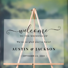Modern Elegant Script Wedding Welcome  Acrylschild