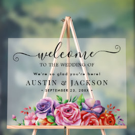 Modern Elegant Script Wedding Welcome  Acrylschild