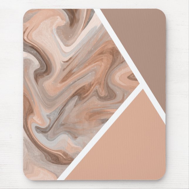 Modern Elegant Simple Brown Abstract Mousepad (Vorne)