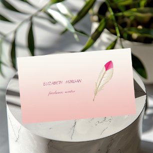 Modern Elegant Stylisch, Feder Visitenkarte