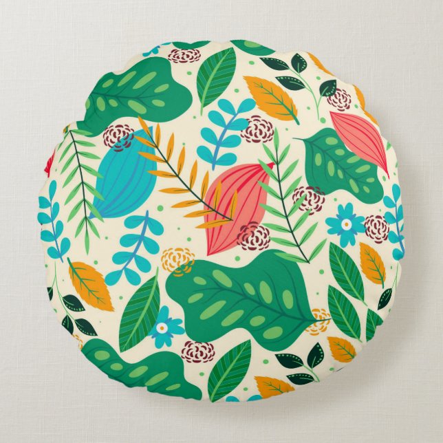 Modern Elegant Trendy Decorative  Rundes Kissen (Vorderseite)
