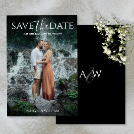 Modern Elegant Typography Photo Save The Date