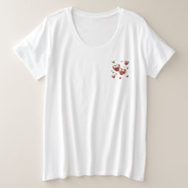Modern Elegant Valentine’s Day Romantic Love Desig Große Größe T-Shirt