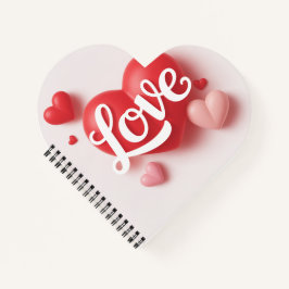 Modern Elegant Valentine’s Day Romantic Love Desig Notizbuch
