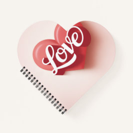 Modern Elegant Valentine’s Day Romantic Love Desig Notizbuch