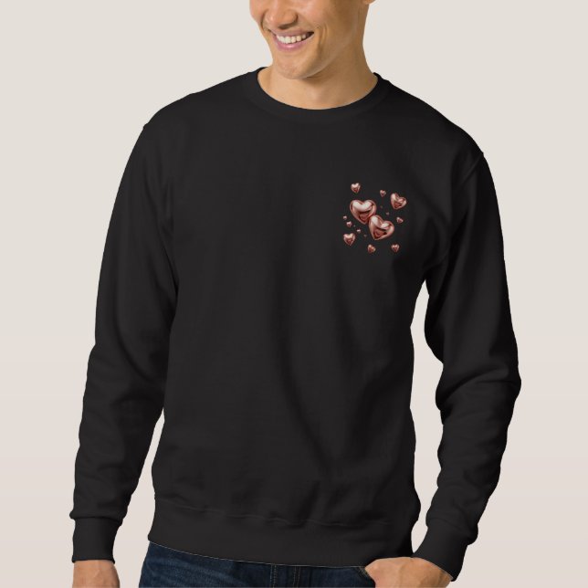 Modern Elegant Valentine’s Day Romantic Love Desig Sweatshirt (Vorderseite)