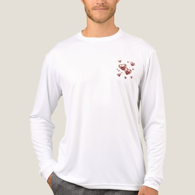Modern Elegant Valentine’s Day Romantic Love Desig Tri-Blend Shirt (Vorderseite)