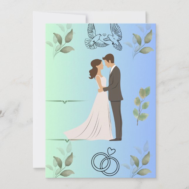 Modern Elegant Wedding Invitation Template | Edita (Devant)