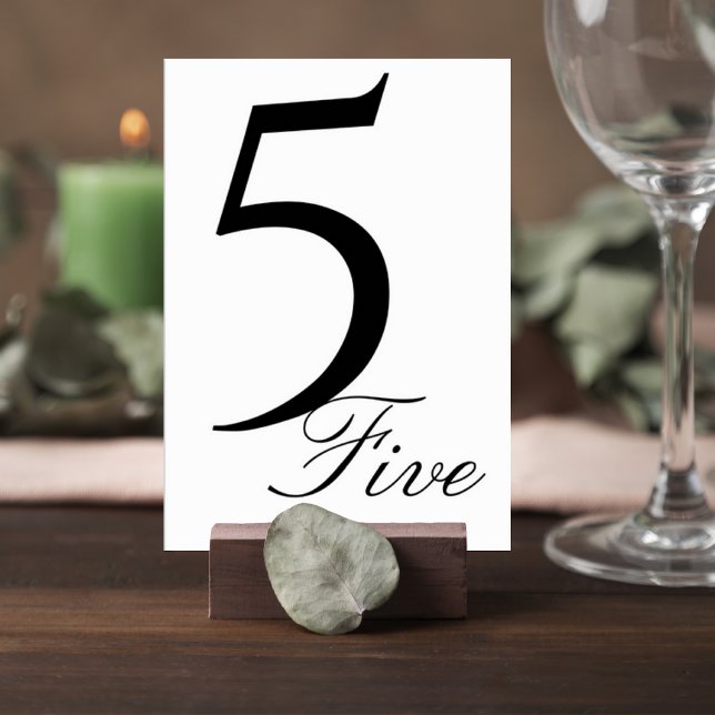 Modern Elegant Wedding Table Number Card Tischnummer (Von Creator hochgeladen)