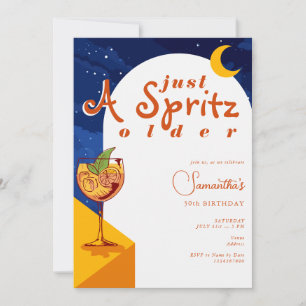 Modern Elegante Arch A Spritz Ältere Sommer Geburt Einladung