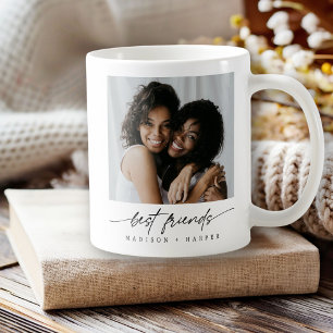 Modern Elegante Best Friends Foto Script Kaffeetasse