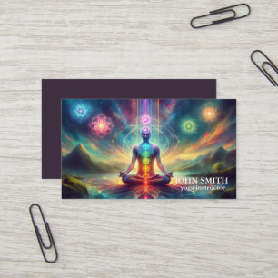 Modern Elegante Gold Chakra Spirituelle Energie Yo Visitenkarte