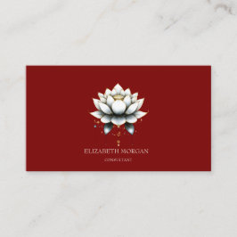 Modern Elegante Lotus Rot Visitenkarte