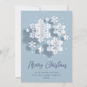 Modern Elegante Snowflake Weihnachten Gruß