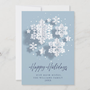Modern Elegante Snowflake Weihnachten Gruß