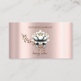 Modern Elegante Stilvolle Diamonds White Lotus Visitenkarte
