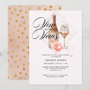 Modern Elegante Watercolor Brautparty Einladung