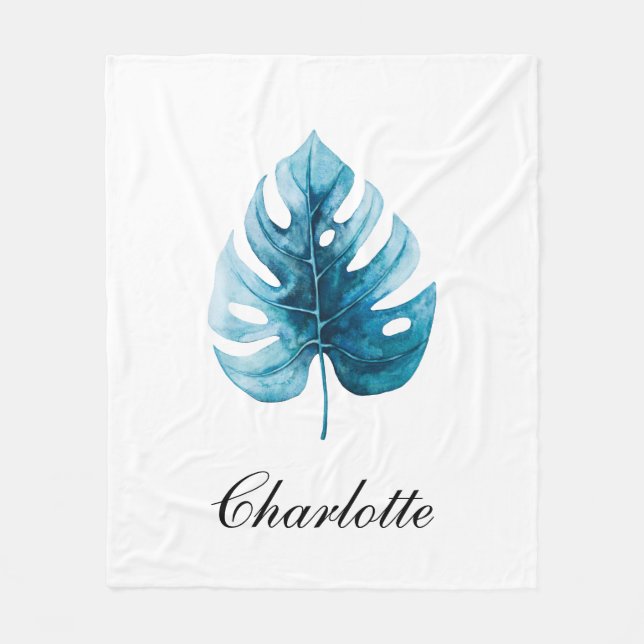 Modern Elegante Watercolor Fleecedecke (Vorderseite)