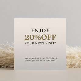 Modern Eleganter Beauty Salon Coupon