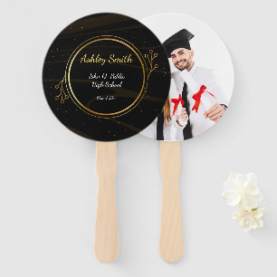 Modern Eleganter Chic Gold Abschluss Fächer