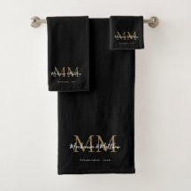 Modern eleganter Name des neuen Black Gold Monogra