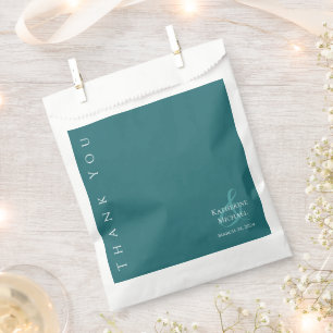 Modern Emerald Green Wedding Vielen Dank Geschenktütchen