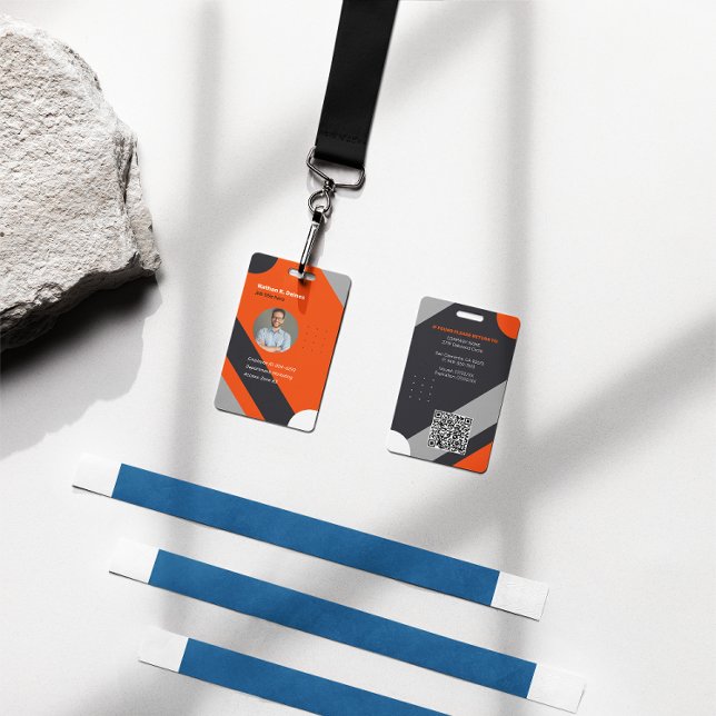Modern Employee Photo ID Company Security QR Ausweis (Von Creator hochgeladen)