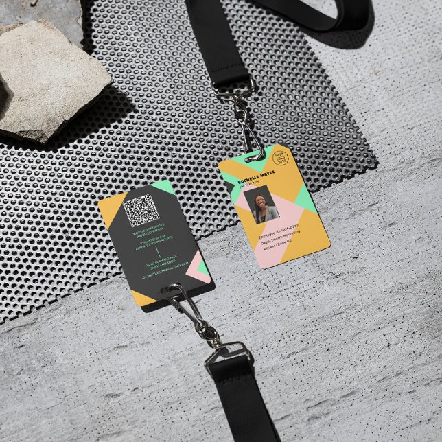 Modern Employee Photo ID Company Security QR Ausweis (Von Creator hochgeladen)