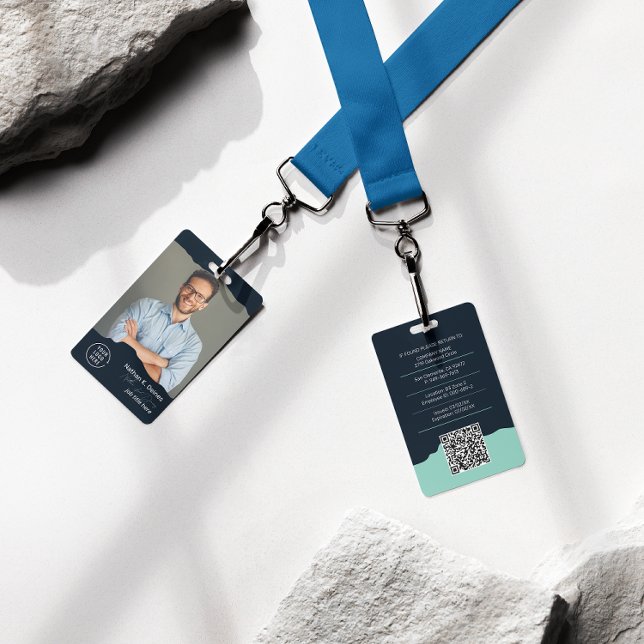 Modern Employee Photo ID Company Security QR Ausweis (Von Creator hochgeladen)