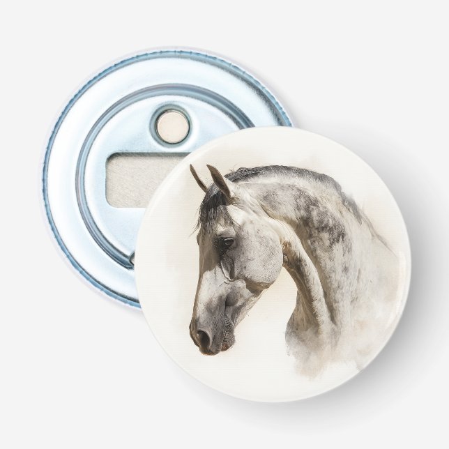 Modern Equestrian Elegant Lusitano Horse Flaschenöffner (Vorderseite)