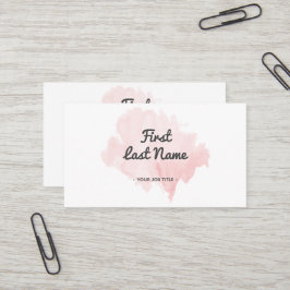 Modern erröten blaß - rosa Aquarell-Visitenkarte Visitenkarte