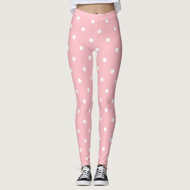 Modern erröten die rosa weißen eleganten leggings (Vorderseite)
