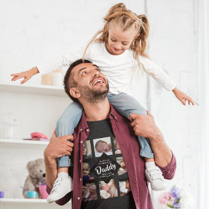 Modern Erster Vatertag Foto Collage T - Shirt