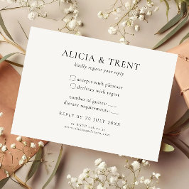 Modern Estate RSVP Card | Minimalist Elegant Karte