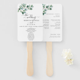 Modern Eucalyptus Greenery Wedding Fächer