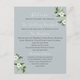 ~Modern Eukalyptus Wedding Details Begleitkarte