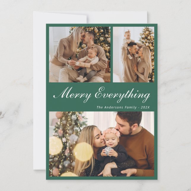 Modern Everything Christmas Holiday Card Feiertagskarte (Vorderseite)