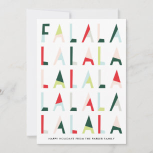 Modern Fa la Christmas Pine Feiertagskarte