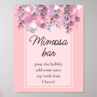Modern Fall Floral Dusty Rose Mimosa Bar