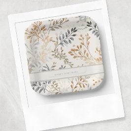 Modern Fall Foliage Pappteller