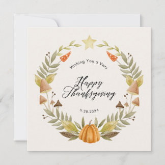 Modern Fall Wreath Erntedank Card Save The Date