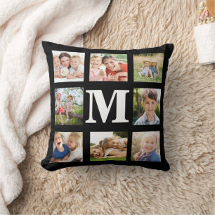 Modern Family 8-Foto-Collage-Andenken Schwarz Weiß Kissen