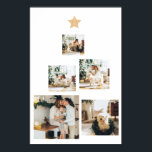 Modern Family Christmas Tree Foto With Star Poster<br><div class="desc">Modern Family Christmas Tree Foto With Star</div>