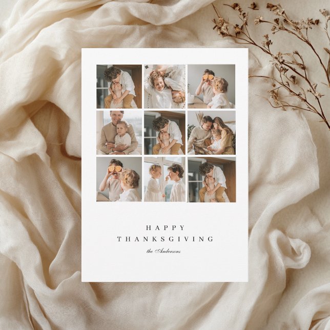 Modern Family Foto Collage Happy Thanksgiving Einladung (Von Creator hochgeladen)