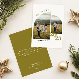  Modern Family Geometric Arch Photo Christmas Feiertagskarte